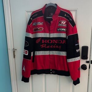 Honda Racing Red & Black Motorcycle Jacket
